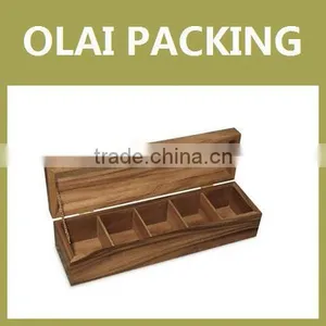 Hot Sale Luxury 6 Compartment Wooden Tea Bags Box thumbnail-1