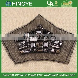 New Arrival Acrylic Stone Beaded Applique Patch for Shoulder NH-003 thumbnail-1