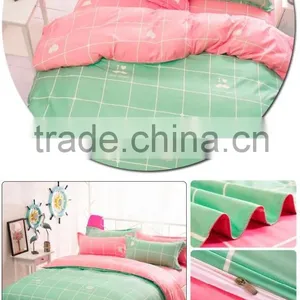 Simple Style Multicolor Grid Plaid Bedding Set thumbnail-1