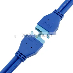 USB3.0 Cable M-M 20PIN High Speed Extension Cord Chassis Front Panel Copper Core thumbnail-2