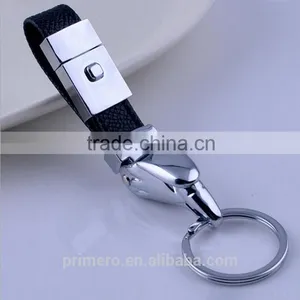 Hot Sale Latest Eagle Head Leather Keychain Creative Car Key Ring Charm Pendant thumbnail-3