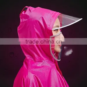 2016 New Style Rain Poncho With Reflective Tape and Face Protection thumbnail-3