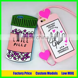 Chill Pills Design Silicone Mobile Phone Case for Apple Iphone 5 6 6plus Price 1.5usd Quality Choice thumbnail-1