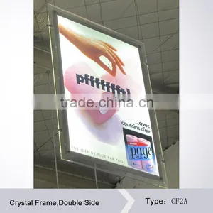 NEW Edgelight Crystal Frame Light Box Double-sided Hang Type CF2A Silm Light Box thumbnail-1