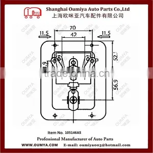 Paddle Handles With Key Truck Toolbox Latches 105146AS thumbnail-4