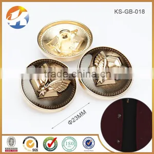High Grade Fashion Gold Metal Custom Sewing Buttons thumbnail-1