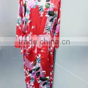 NEW Women Silk Satin Pajama Sleepwear Short Night Gown Robe Lady Dress Colorful thumbnail-1