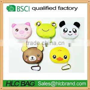 HL-PB185 Custom Reusable Shopping Tote Bag - Folded Into a Piggy Face - Pink thumbnail-2