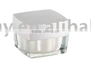 15g/30g/50g Square Cosmetic Packaging Colored Acrylic Cream Jar thumbnail-1