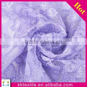 New Arrival 50%Nylon 50%Cotton Purple Lace for Making Wedding Dress Bilateral Lace thumbnail-1