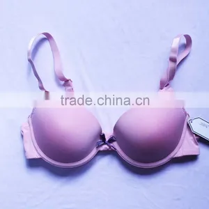 China Bra Factory Custom Basic Soft Bra Simple Design Solid Color Large Size Bra thumbnail-4