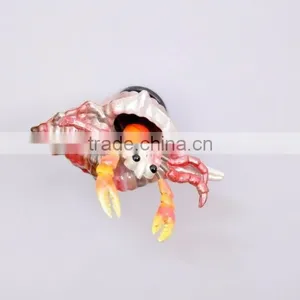 Handmade Delicate 4 Inch Pearl Powder Plastic Lobster in Carved Conch Shell Fridge Magnet, Fake Seafood Figures Quality Choice thumbnail-2