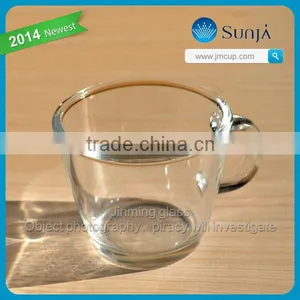 Espresso Glass Cups of Coffee for Bars Custom Cups Clear Glass Mug With Handle Latte Glass Cups of Coffee for Bars thumbnail-1
