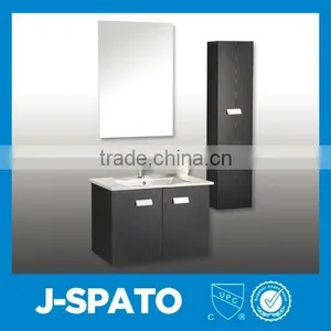 2016 Solid Wooden Double Basin Vanity Bathroom Modern PVC Cabinets JS-C008 thumbnail-3