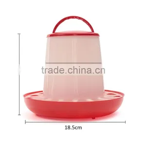 Hot Sale Plastic 16x9.5x18.5cm 1.5kg White+Red Plastic Feeder Baby Chicken Chicks Hen Poultry Feeder Lid Handle thumbnail-5