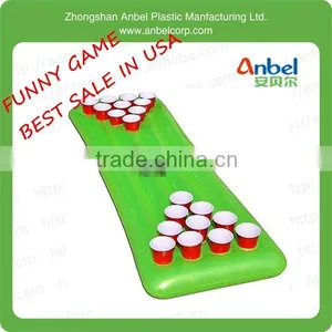 Inflatable Floating Pool Beer Pong Table - Blue - Water Drinking Games thumbnail-1