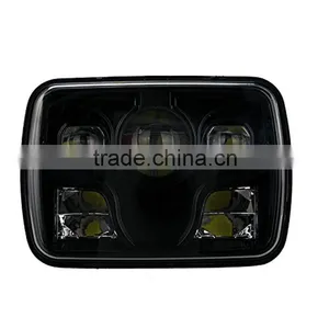 5x7 Rectangular Projector LED Headlight Sealed Beam Replacement With CRE-E Chips for Truck Motorcycle thumbnail-2