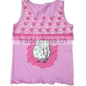 Screen Print Girls Sleeveless Tshirt Tank Top thumbnail-1
