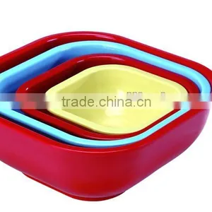 High Quality Fashion Custom Mixing Melamine Square Color Bowl Set thumbnail-1