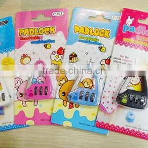 Cartoon Design Code Padlock Combination Luggage Rolling Lock For Safety thumbnail-5