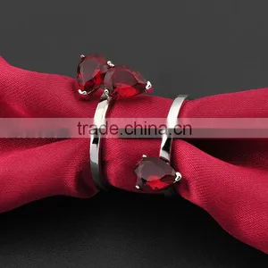 Red CZ Stone Knuckle Midi Rings thumbnail-6