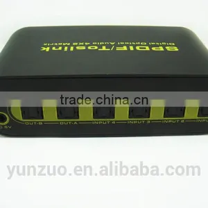Optical SPDIF / TOSLINK Digital Audio 4x2 True Matrix + Remote Control thumbnail-1