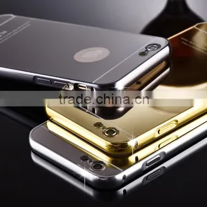 Aluminum Metal Frame Bumper Mirrior Back Mobile Phone Cover and Accessory for Iphone 6 Accessory for Iphone 6S thumbnail-1