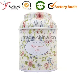 Elegant Flower Printing Tin Storage Box for Tea Custom Rose Pattern Shipping Can Box thumbnail-1