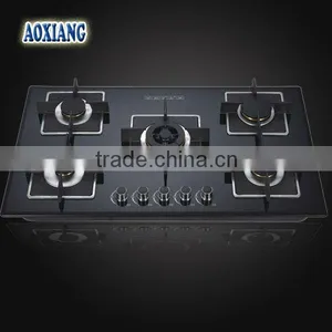 Kitchen 5 Burner Built-in Tempered Glass Gas Stove/ Gas Stove/ Gas Cooker AX-1202 thumbnail-1