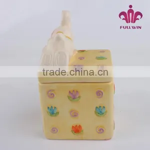 Easter Ceramic Porcelain Canister Square Ceramic Canister thumbnail-4