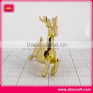 Custom Small Imitation Gold Deer Statue Figurine Sculpture for Sale thumbnail-2