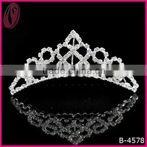 Fashion Glitter Metal Rhinestone Pageant Tiara for Girls thumbnail-1