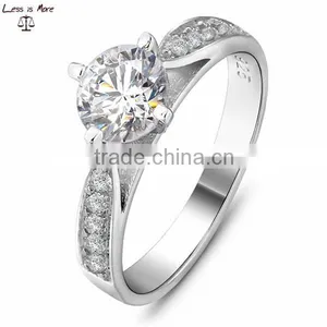 2015 New AAA Zircon Micro Inlay Wedding Ring 925 Engagement Ring thumbnail-1