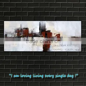 Abstract Landscape Oil Painting City Scape on Canvas thumbnail-1