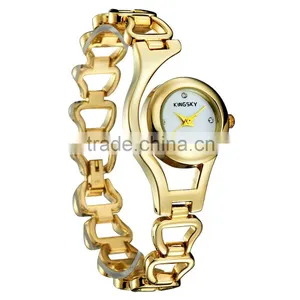 Kingsky KY070 Fashion Design Gold Plated Beautiful Ladies Watch thumbnail-4