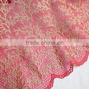 High Quality French Net Beaded Lace Fabric French Lace Fabric thumbnail-1