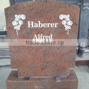 Multicolor Red Granite Gravestone With Good Price thumbnail-2