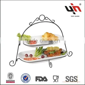 Y1039 White Hot Cake Plate And Server Set thumbnail-1