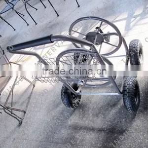 Metal Four Wheel Garden Hose Reel Cart thumbnail-1