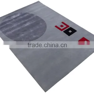 Modern Design Hand Tufted Cut Pile Grey Colour Wool/Viscose Carpets thumbnail-2