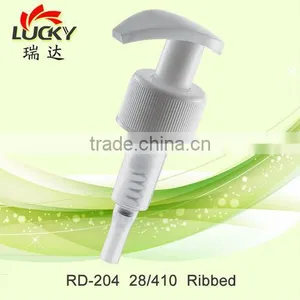 28mm Plastic Left Right Lock Lotion Pump Ribbed Closure Hand Shampoo Pump thumbnail-1