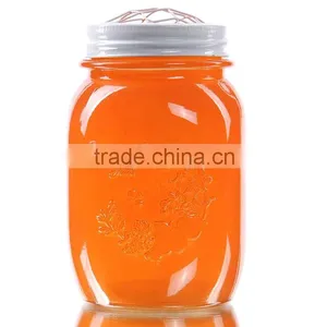 Cute RibbedTransparent Colored Glass Vase thumbnail-1