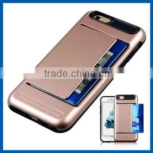 C&T Dual Layer Ultra Slim Wallet Card Slots Hybrid Armor Case For IPhone 5s thumbnail-1