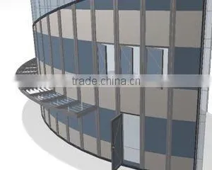 Hot Selling Strong Abrasive Resistance Glass Curtain Wall Price / Aluminum Curtain Wall Profile / Curtain Wall Price thumbnail-6