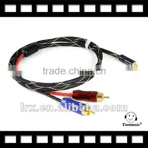 Professional Cable 3.5mm to 2 RCA Audio Adapter Cable for IPod/MP3 thumbnail-1