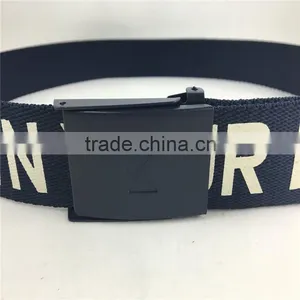 3.5cm Dark Blue Print Canvas Belt thumbnail-1