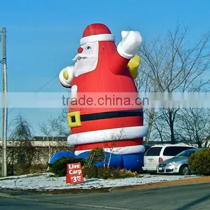 Qualified Professional Outdoor Inflatable Decoration Santa With Reindeer thumbnail-1
