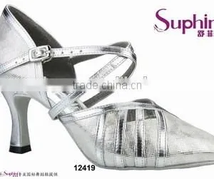 Eye-catching Silver Women Ballroom Dance Shoes thumbnail-1