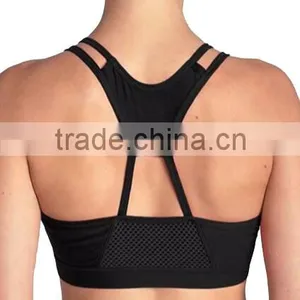 Customized Ladies Gymwear Seamless Workout Top Wear Yoga Push Up Bra thumbnail-1