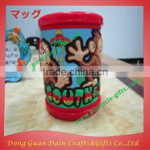 Customzied Logo 230ml PVC Soft Plastic Mugs 3D Animal Mark Mug thumbnail-3